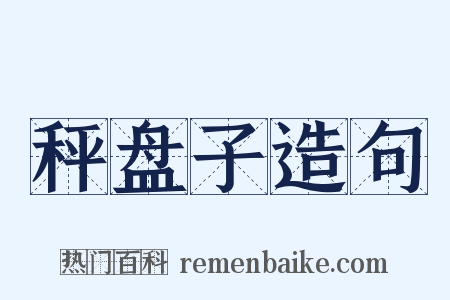 秤盘子造句是什么意思的图片